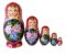 Red toy Nesting doll 5 pieces T2104040