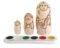 No color toy Matryoshka to paint 3 pieces T2104008