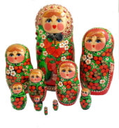 Red toy Matryoshka with strawberries - T2104016