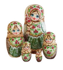 Brown toy Russian doll vert T2104056