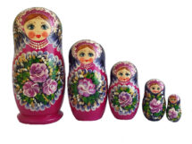 Black, Purple toy Russian 5-piece traditional doll T2104061