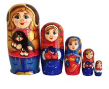 Blue, gold, Red toy Matryoshkas Russian dolls -Children T2104062