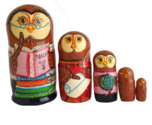 Brown toy Nesting doll - Owl T2104048