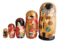 Brown, gold toy Nesting Doll - Replica of Gustav Klimt T210460