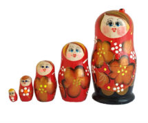 Red toy Red Russian doll  T2104032