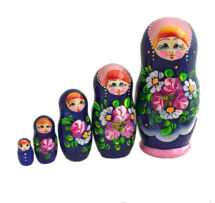 Blue, Pink toy Traditional red matryoshka 5 seats T2104021