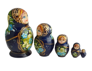 Blue toy Blue nesting doll 5 pieces T2104034