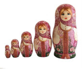 Pink toy Traditional Matryoshka - Serenity of a Summer Morning T2104065