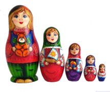 Blue, Green, Red toy Matryoshka-The-Children T2104016