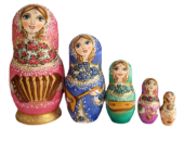 Pink toy Nesting dolls - Musical family 2105018