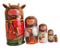 Brown toy Nesting dolls - the farm T2104067