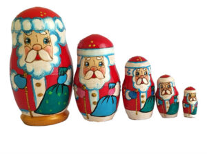 Red toy Russian doll - 