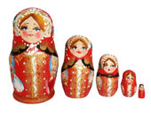 Red toy Traditional matryoshka T2106003