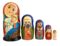 Blue, Green, Purple toy Nesting doll 5 pieces - Christmas T2111002