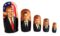 Brown toy Matryoshka 5 pieces - american president T2204008